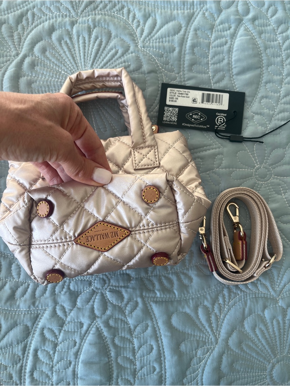 MZ Wallace Pale Rose Gold Petit Tote Deluxe - Picture 2 of 5